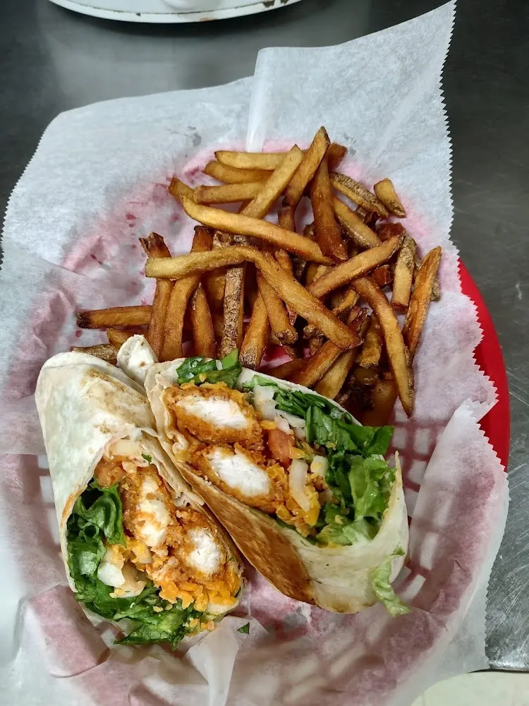 Crispy Chicken Wrap with Fresh Cut Fries