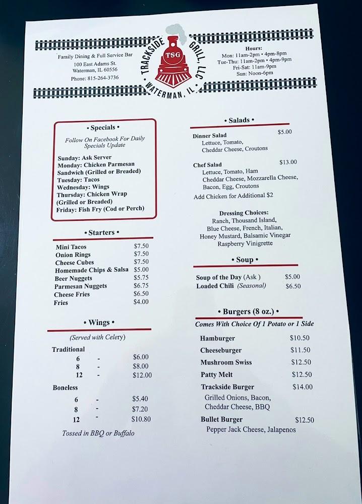 Trackside Grill, LLC Menu image 4